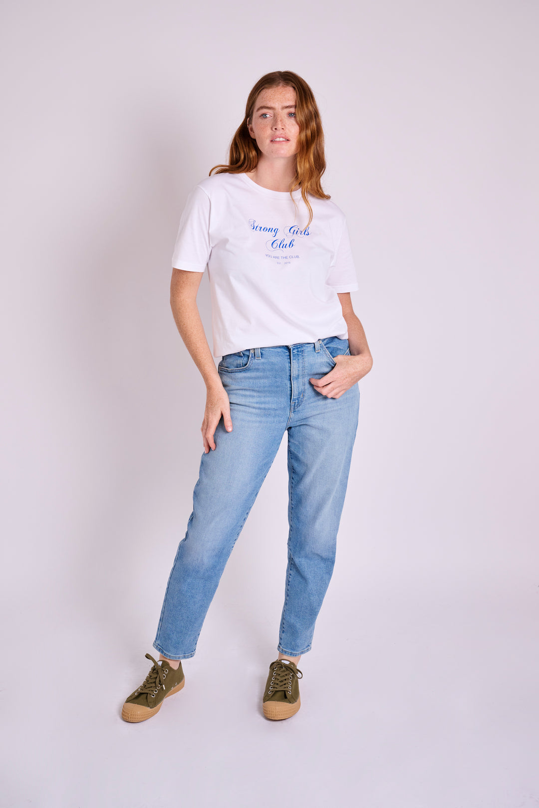 Strong Girls Club Italic Blue TShirt