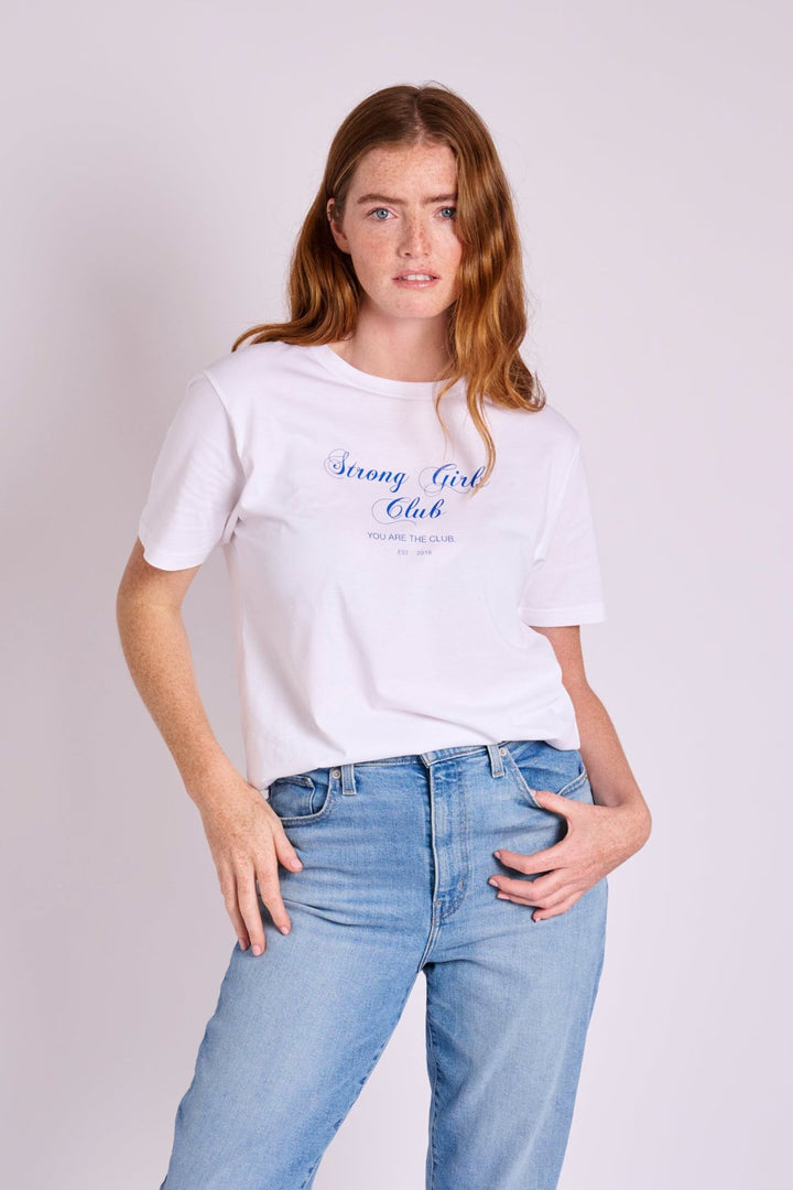 Strong Girls Club Italic Blue TShirt