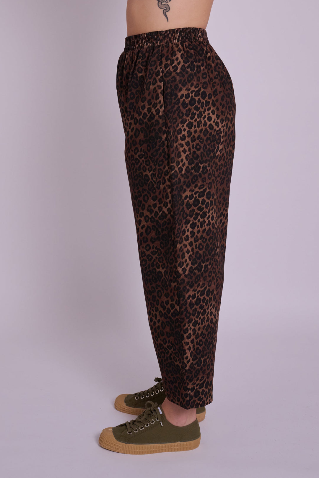 Peggy Leopard Denim Trousers