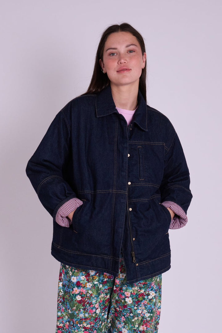 Aimee Denim Collared Jacket