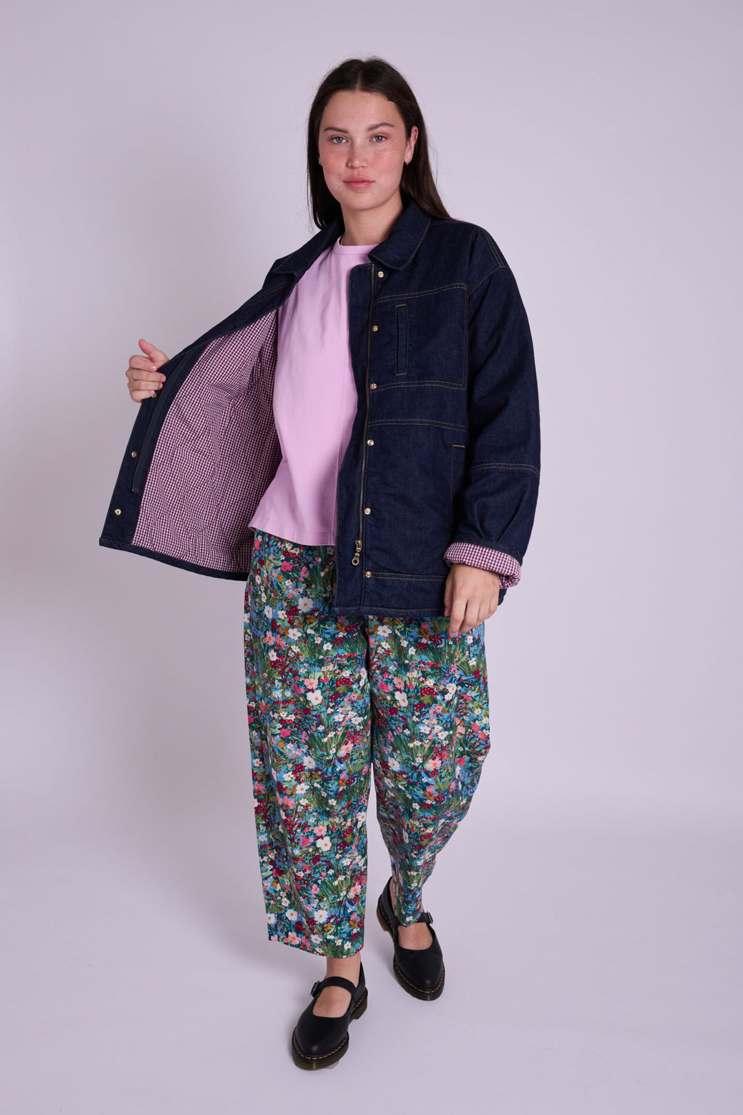 Aimee Denim Collared Jacket