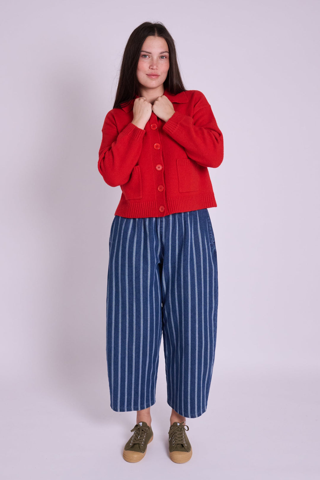 Ottie Herringbone Stripe Trousers