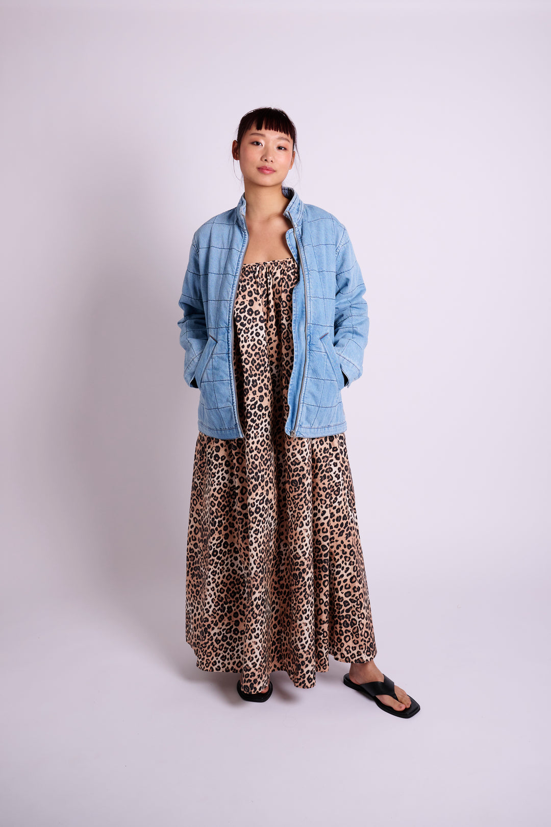 Tie Strap Leopard Sundress