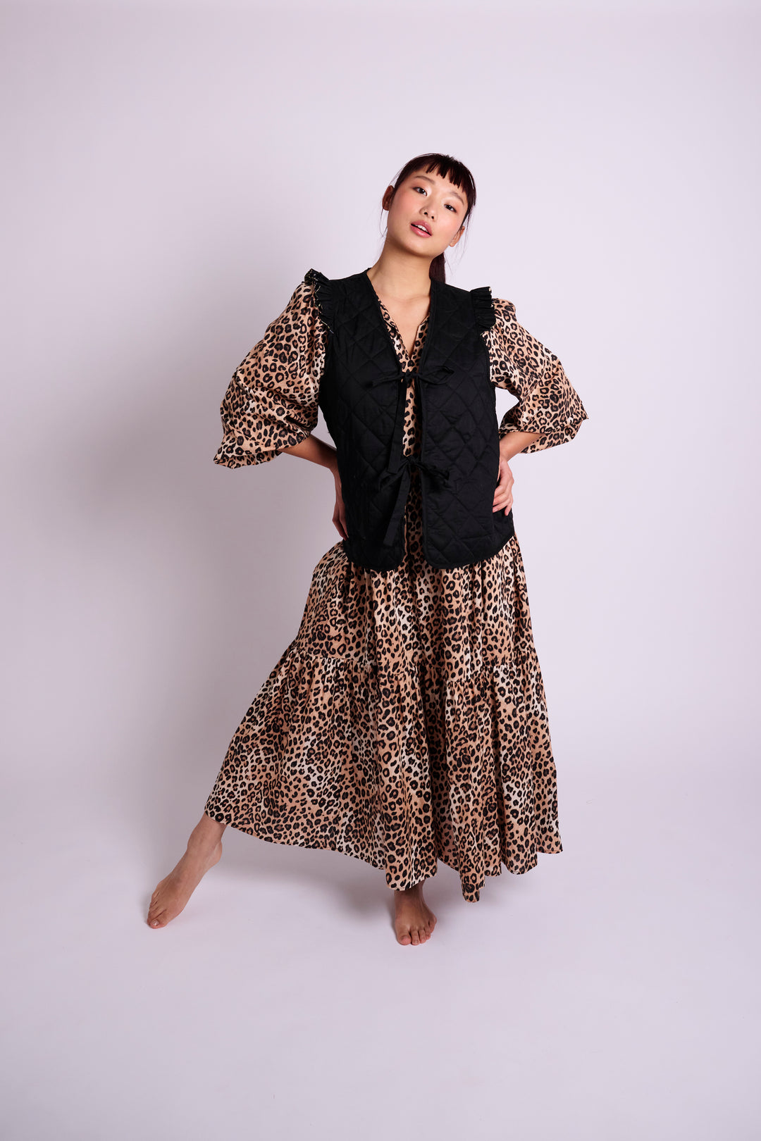 Lana Leopard Midi Dress