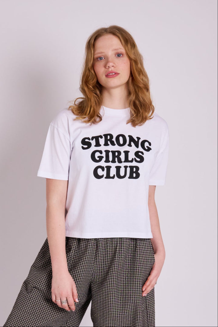 Strong Girls Club Boxy White/Black TShirt