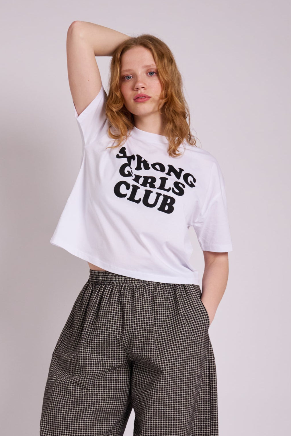 Strong Girls Club Boxy White/Black TShirt