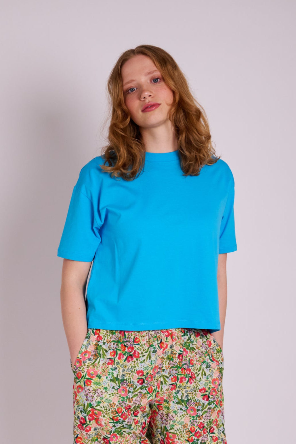 Boxy Aqua Blue TShirt