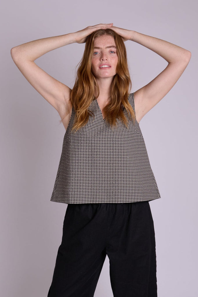 Textured Pippa Top Gingham