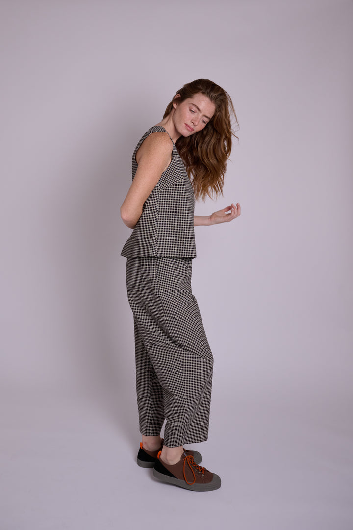 Textured Gingham Ottie Trousers