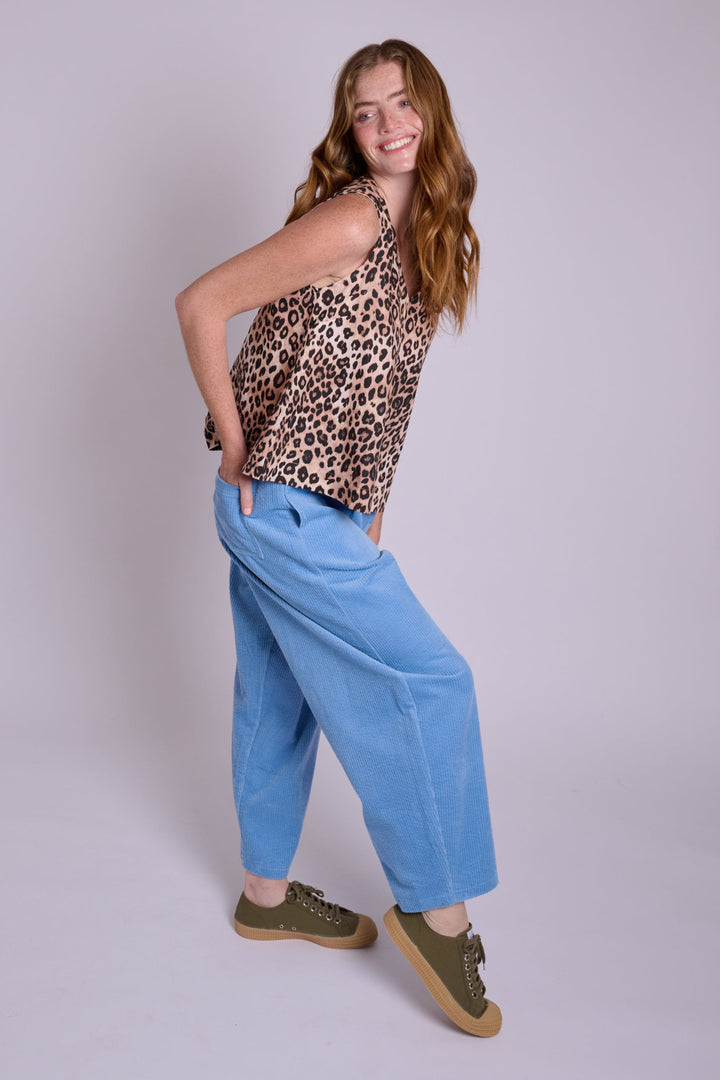 Iris Light Blue Cord Trousers