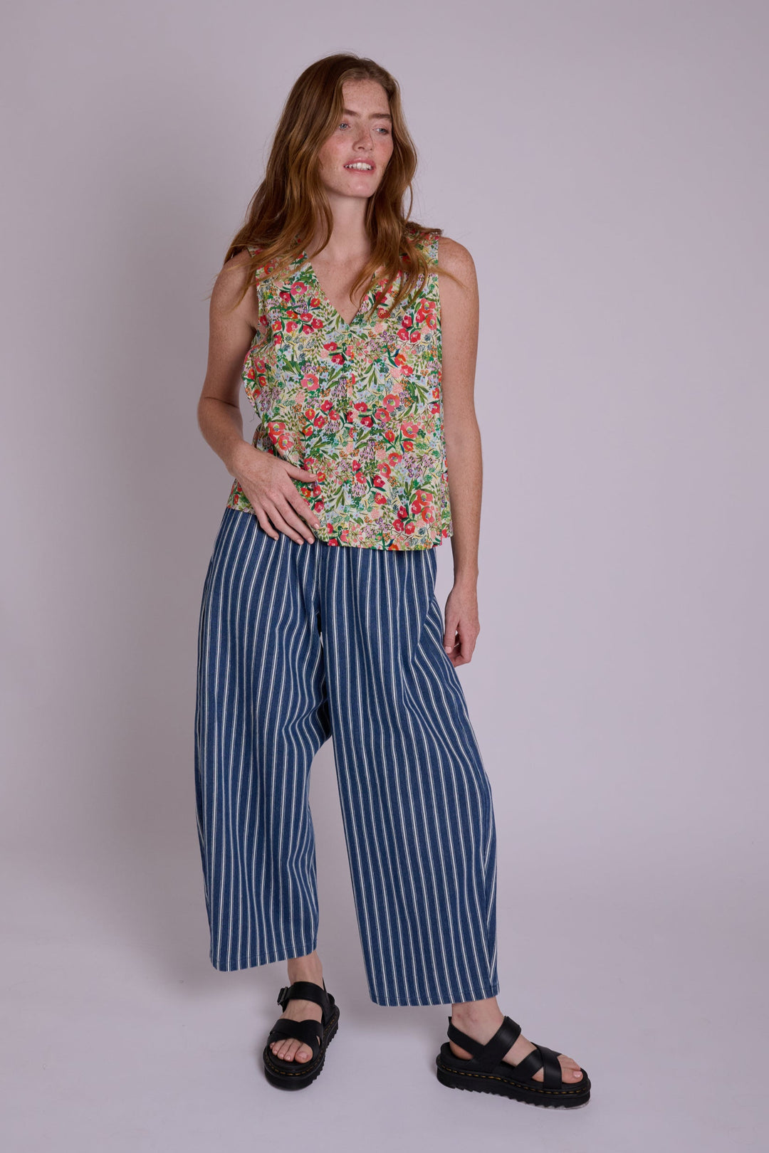 Pippa Floral Linen Top