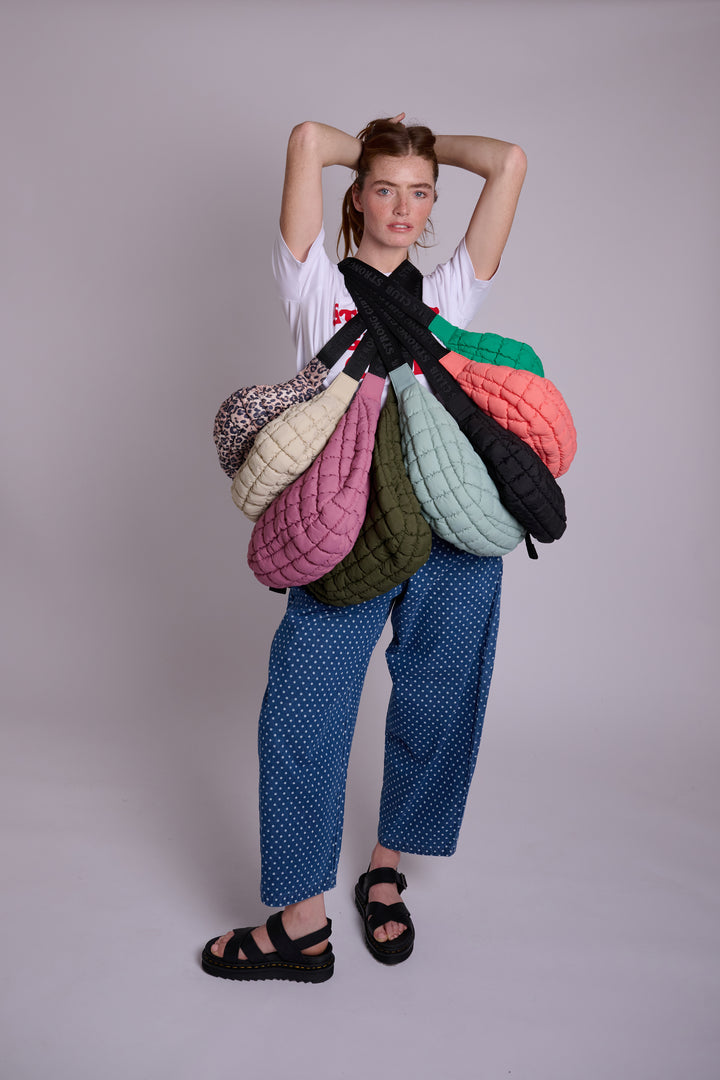 Dumpling Baby Stone Quilted Crossbody Bag