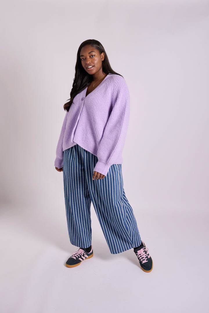 Ottie Denim Stripe Relaxed Trousers