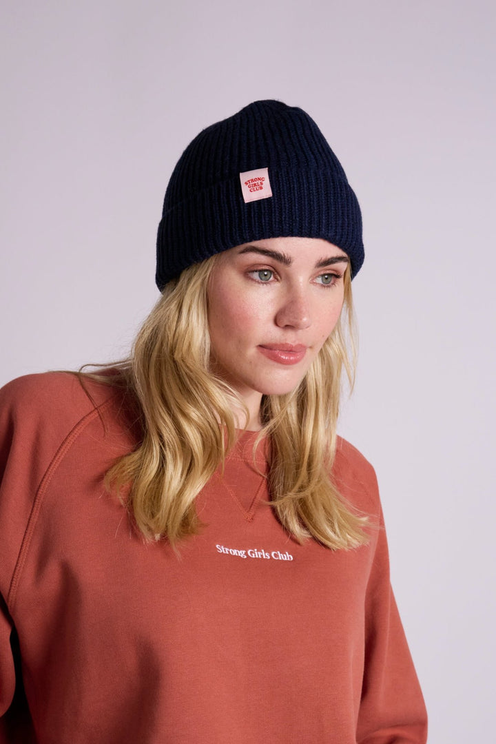 Strong Girls Club Oxford Navy Beanie Hat