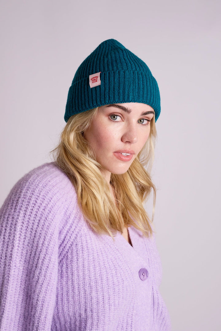 Strong Girls Club Ocean Green Beanie Hat