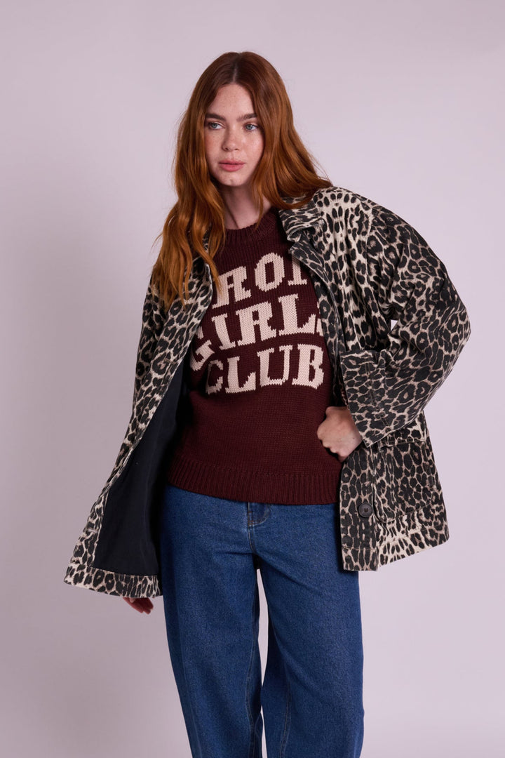 Sienna Leopard Denim Jacket