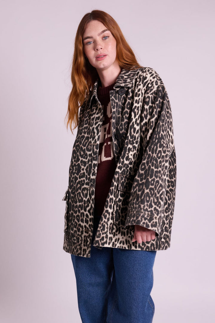 Sienna Leopard Denim Jacket