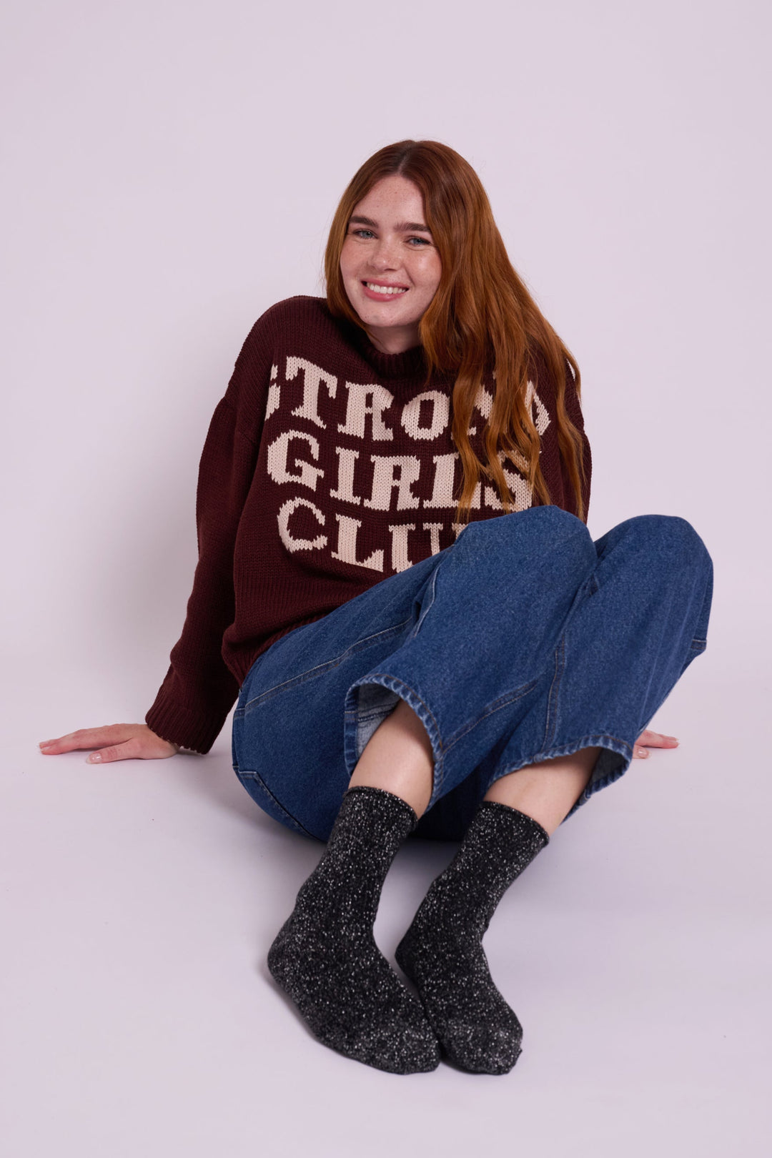 Klue Black Glitter Socks