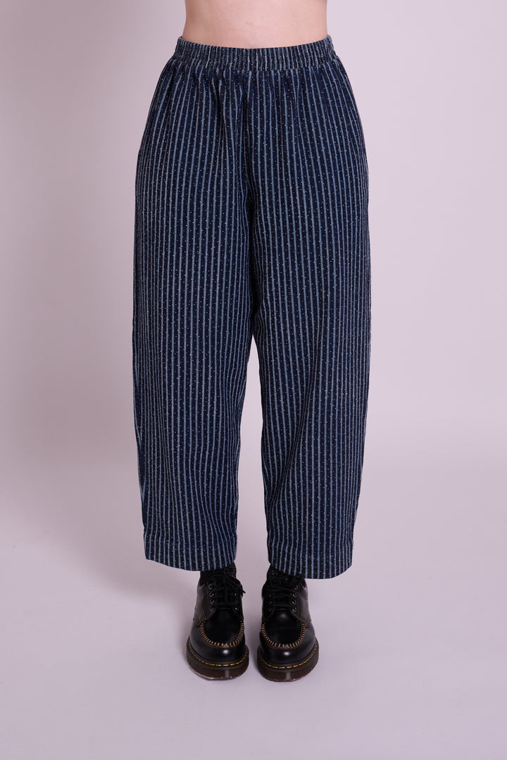 Peggy Speckle Stripe Denim Trousers