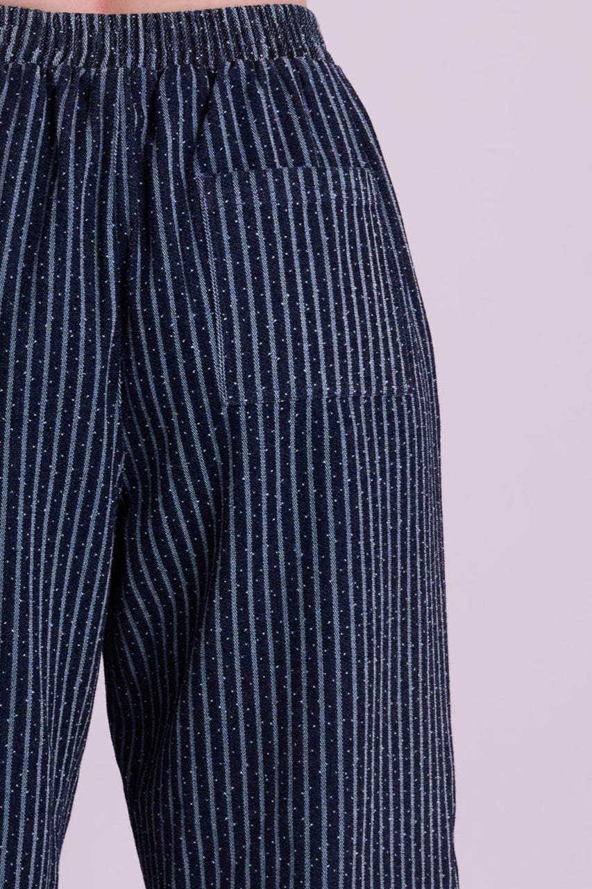Peggy Speckle Stripe Denim Trousers