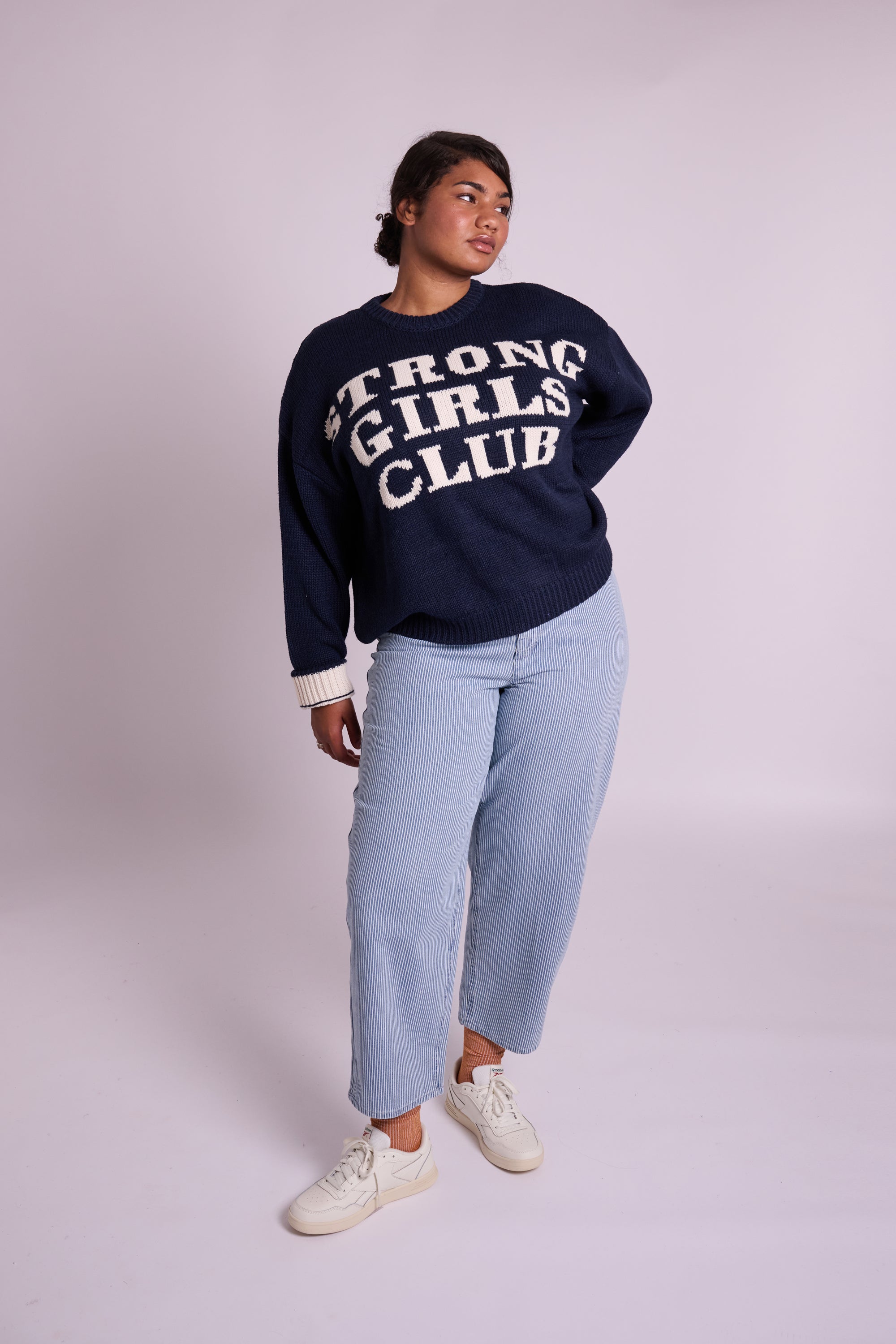 Dolly High Rise Jean - Ticking Stripe