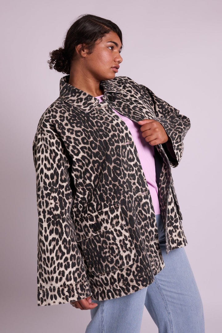 Sienna Leopard Denim Jacket