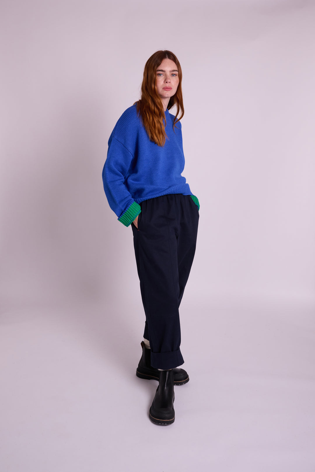 Cecille Navy Trousers