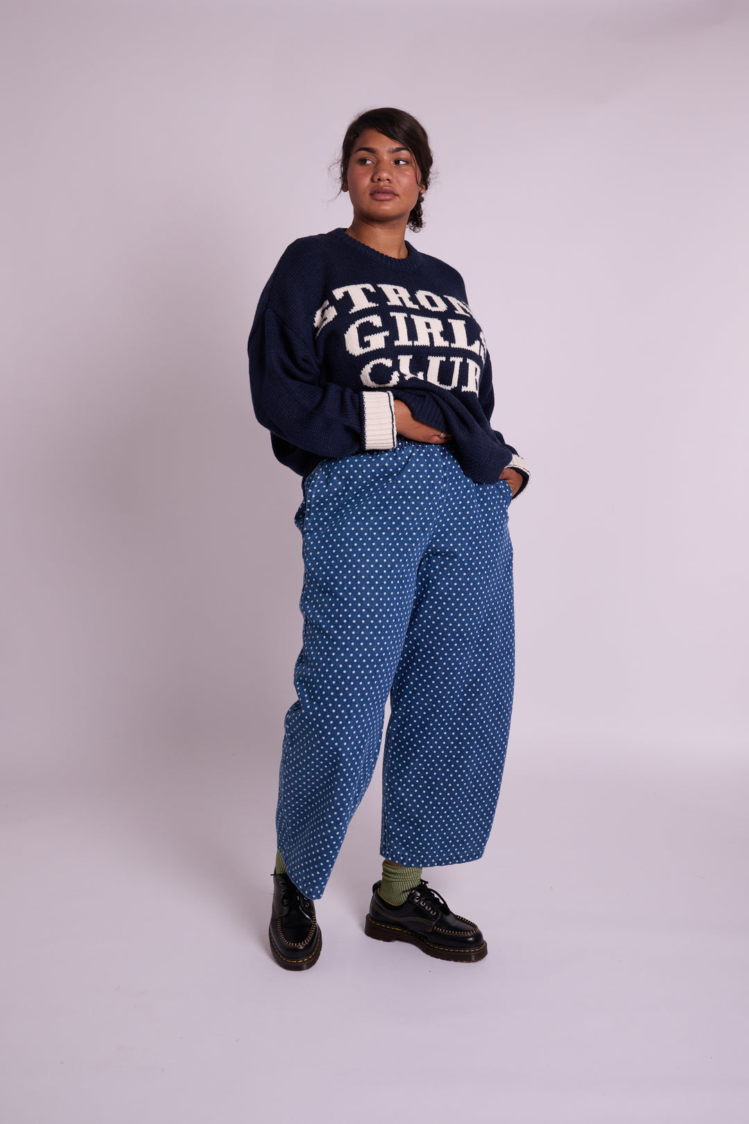 Ottie Dotty Denim Trousers