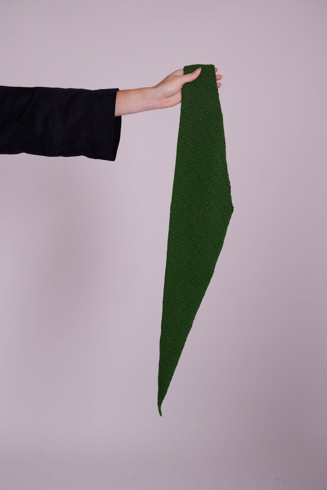 Lyla Pea Green Popcorn Triangle Scarf