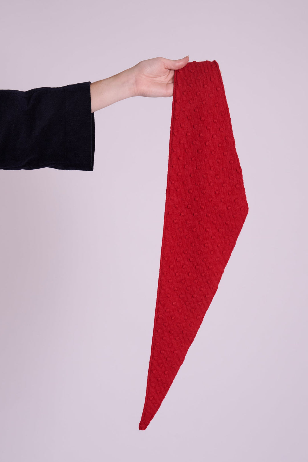 Lyla Red Popcorn Triangle Scarf