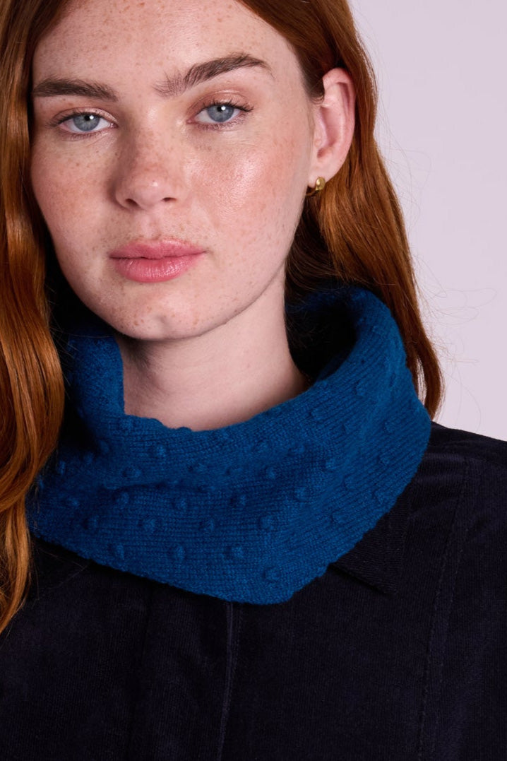 Lyla Petrol Popcorn Triangle Scarf