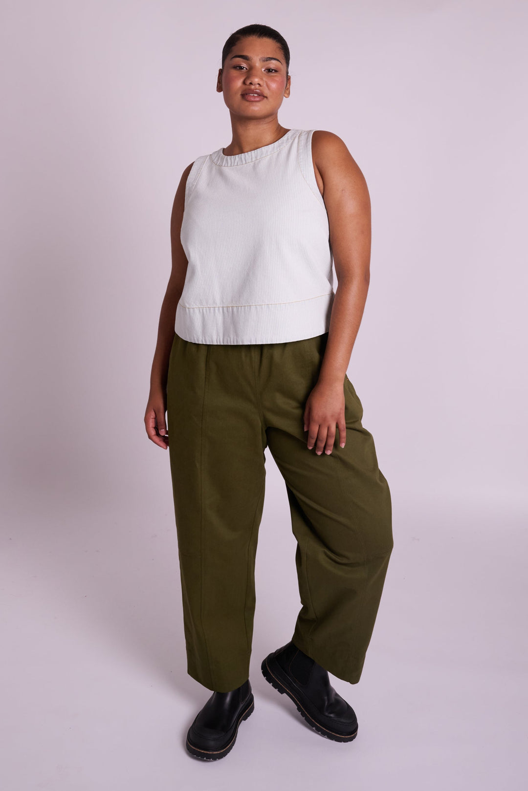 Cecille Pea Green Trousers