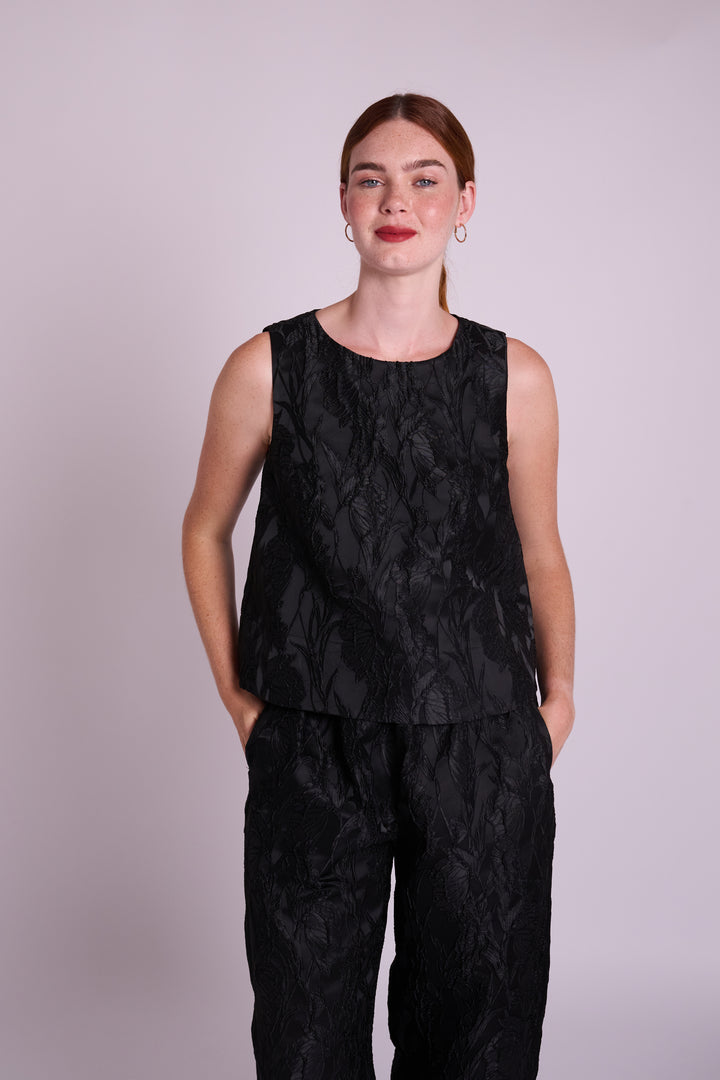 Jacquard Taylor Top