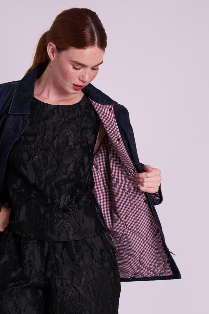 Aimee Denim Collared Jacket