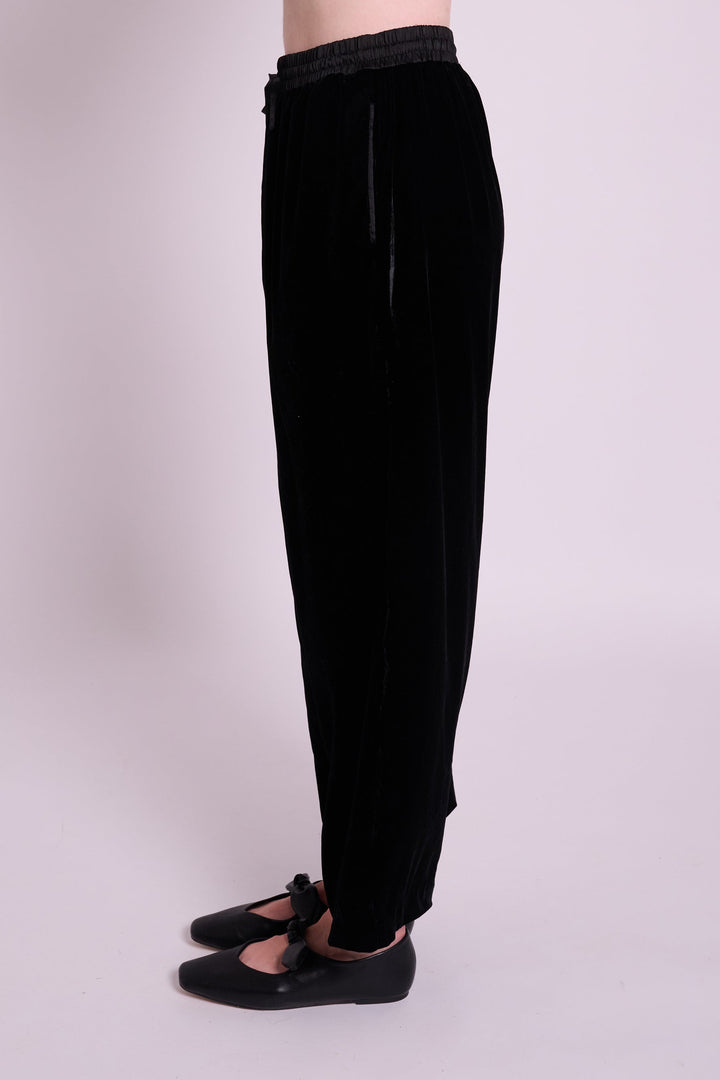 Narla Black Velvet Trouser