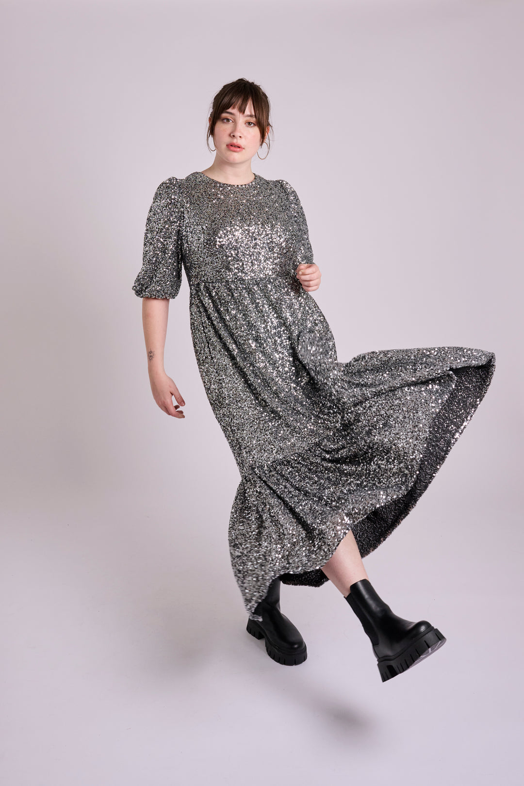 Emily Bow Back Sequin Dress