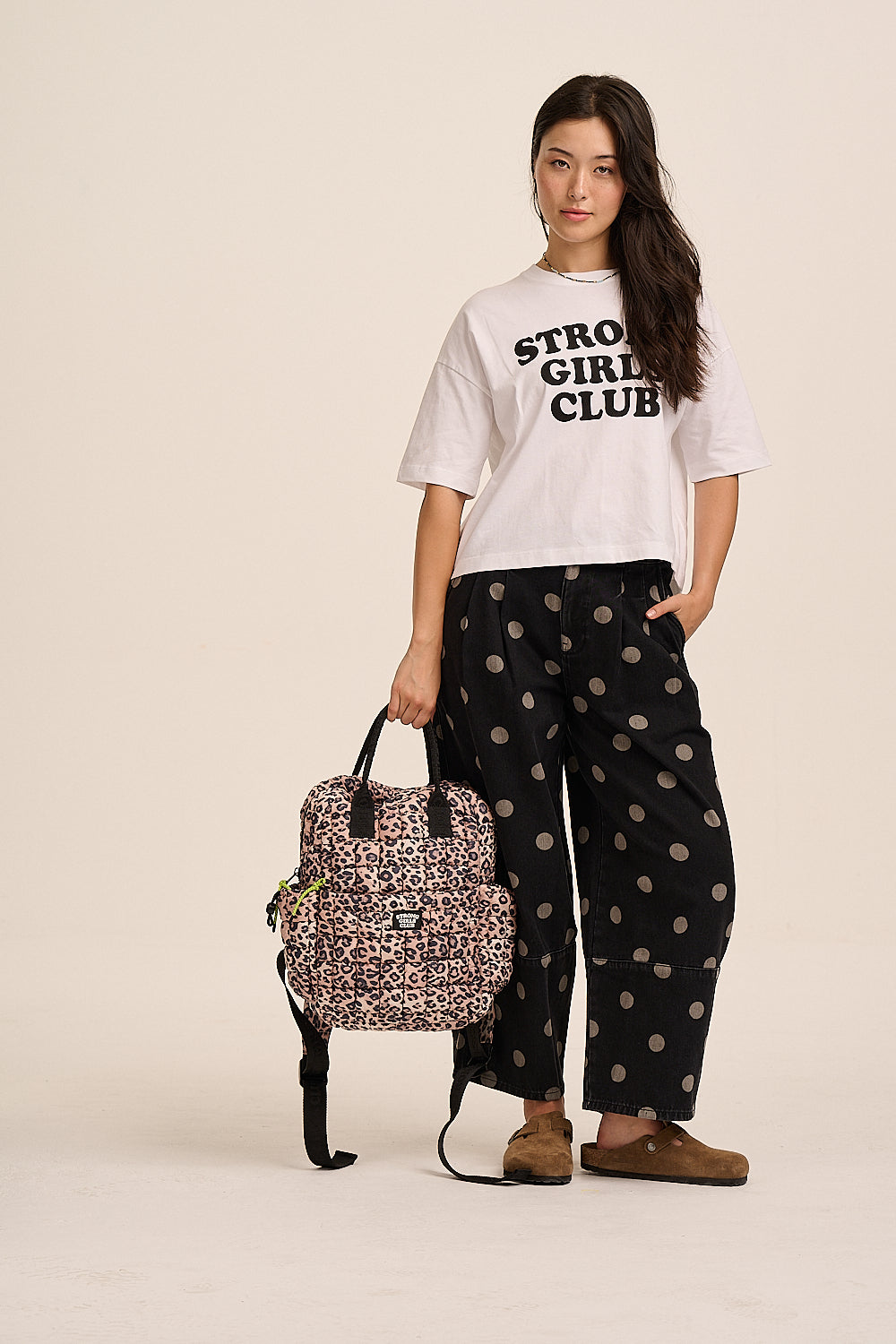Dumpling Quilted Backpack - Leopard