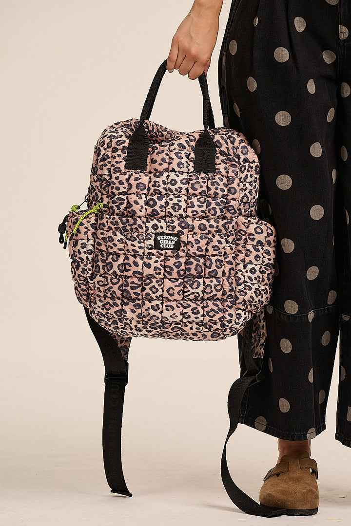 Dumpling Quilted Backpack - Leopard