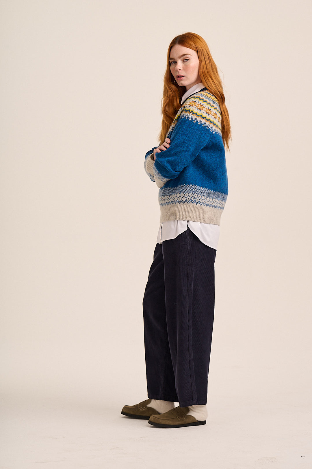 Ottie Cord Trouser  - Navy