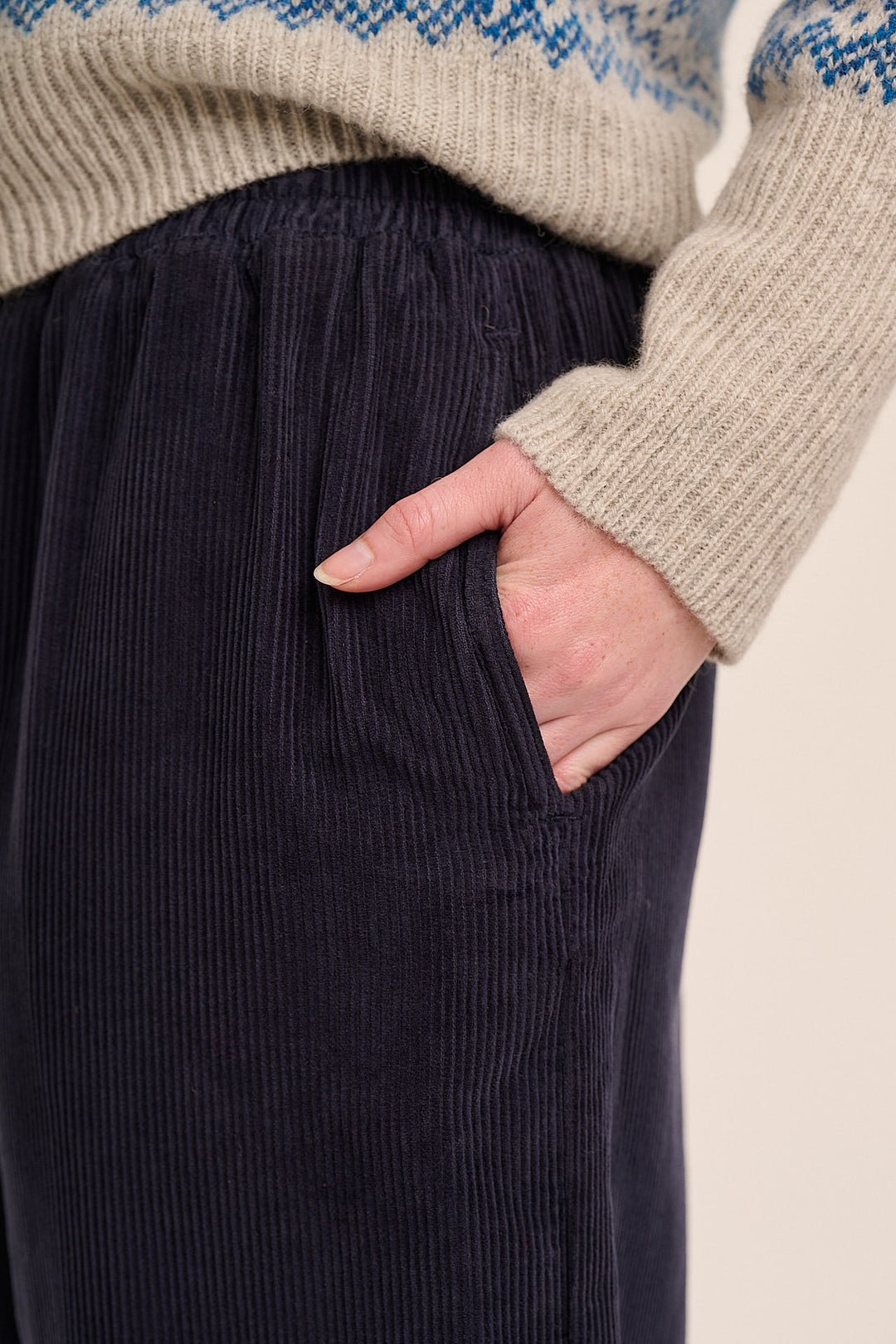 Ottie Cord Trouser  - Navy