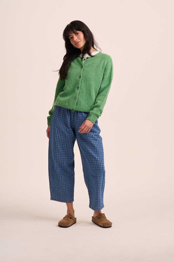 Ottie Denim Trousers - Houndstooth