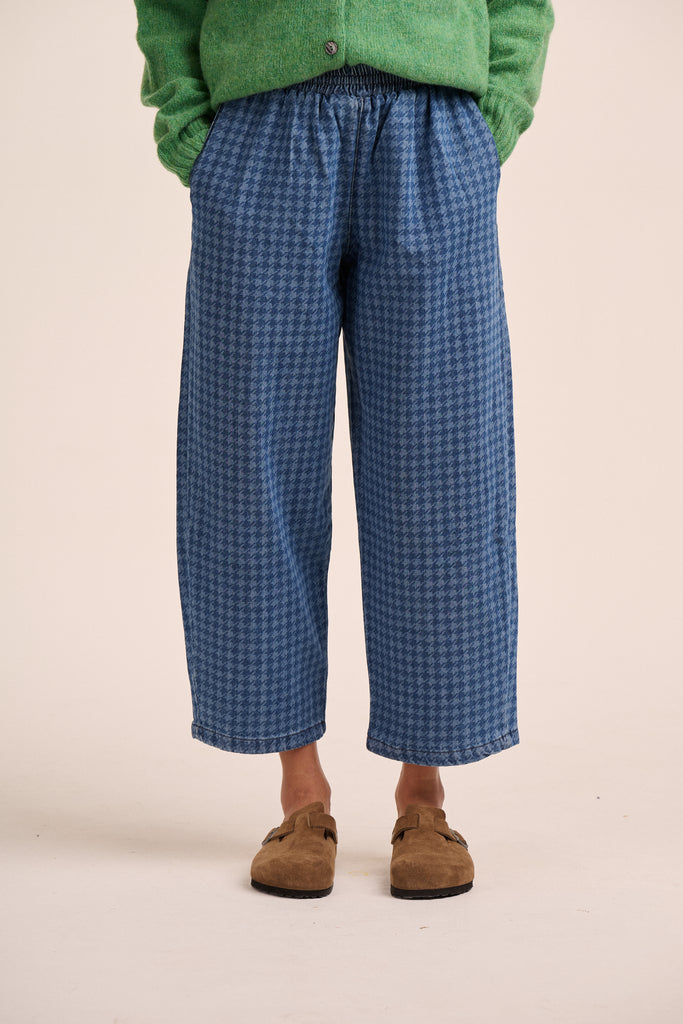 Ottie Denim Trousers Houndstooth