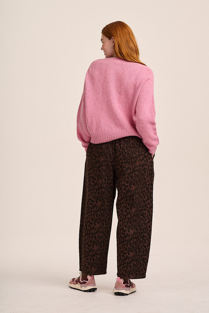 Ottie Denim Trouser  - Dark Leopard