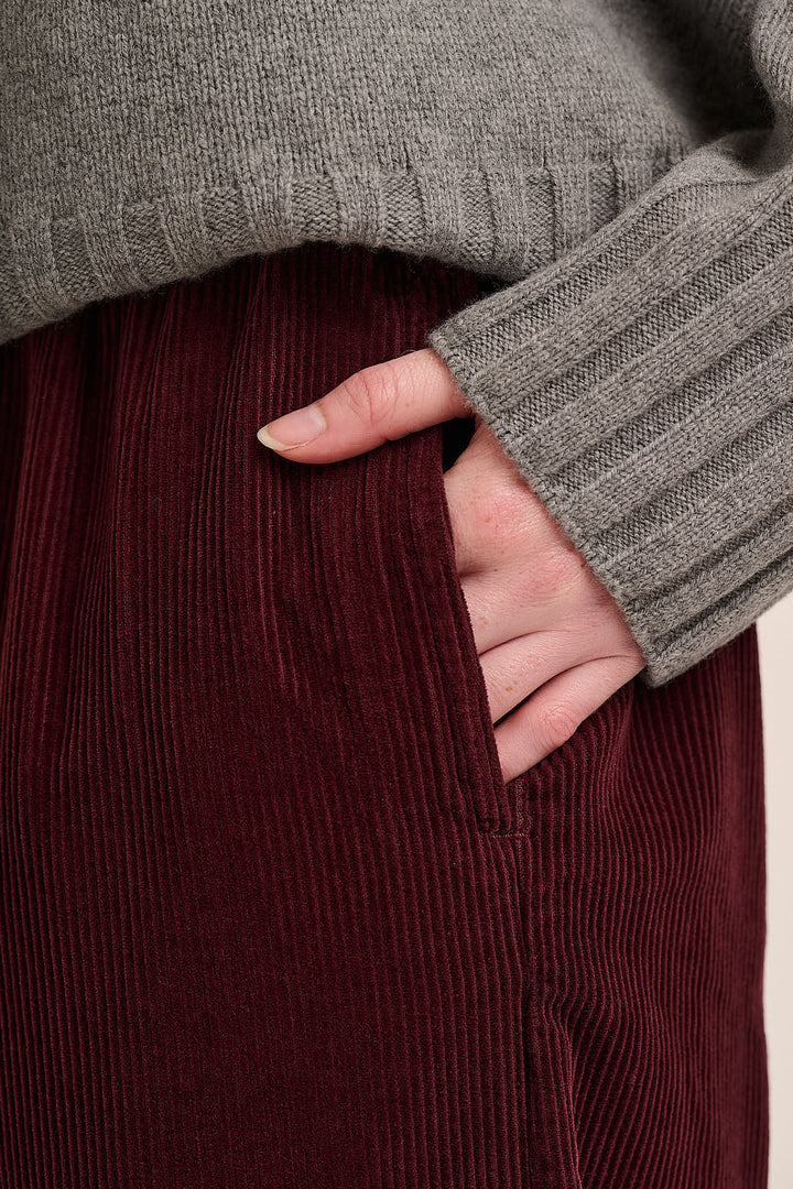 Ottie Cord Trouser  - Berry Chocolate