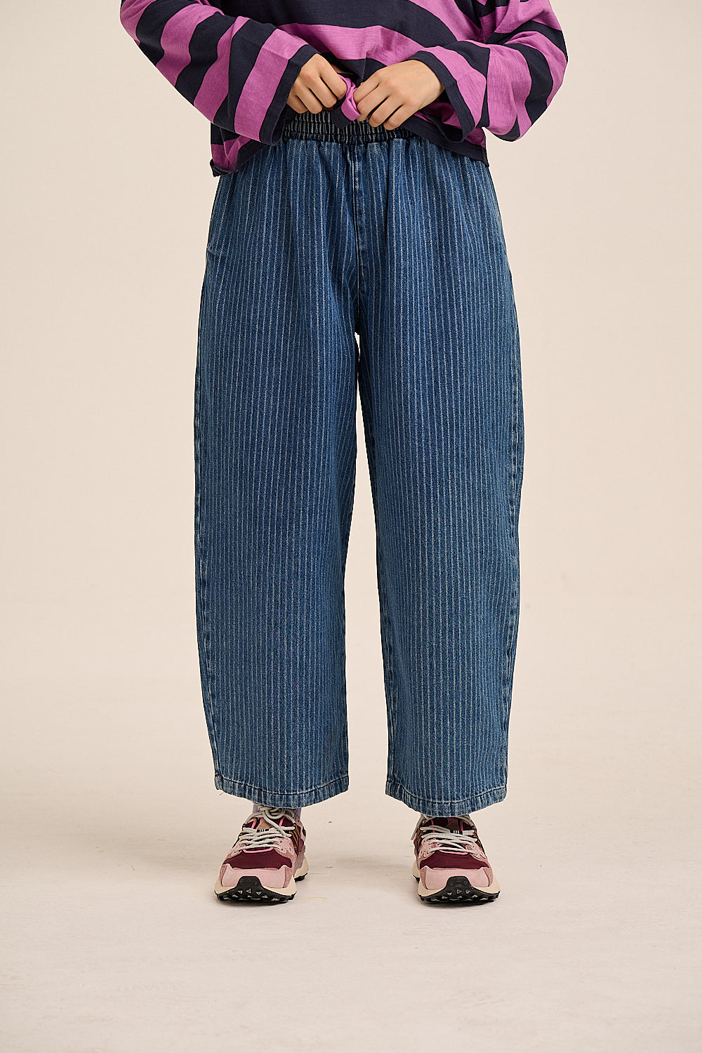 Ottie Denim Trousers — Needle Stripe