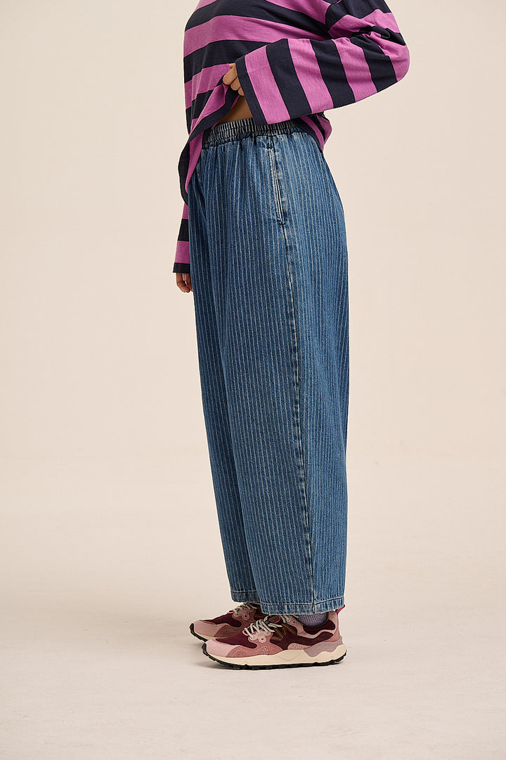 Ottie Denim Trousers — Needle Stripe