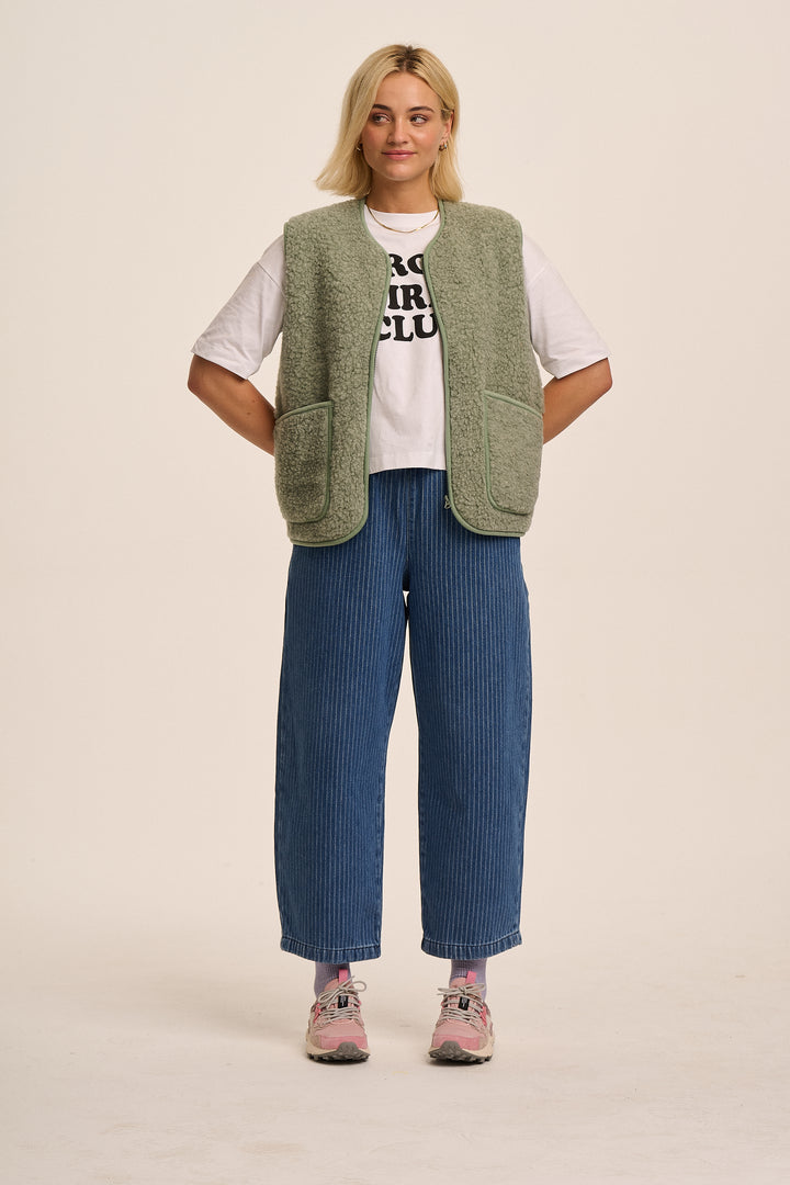 Ottie Denim Trousers — Needle Stripe