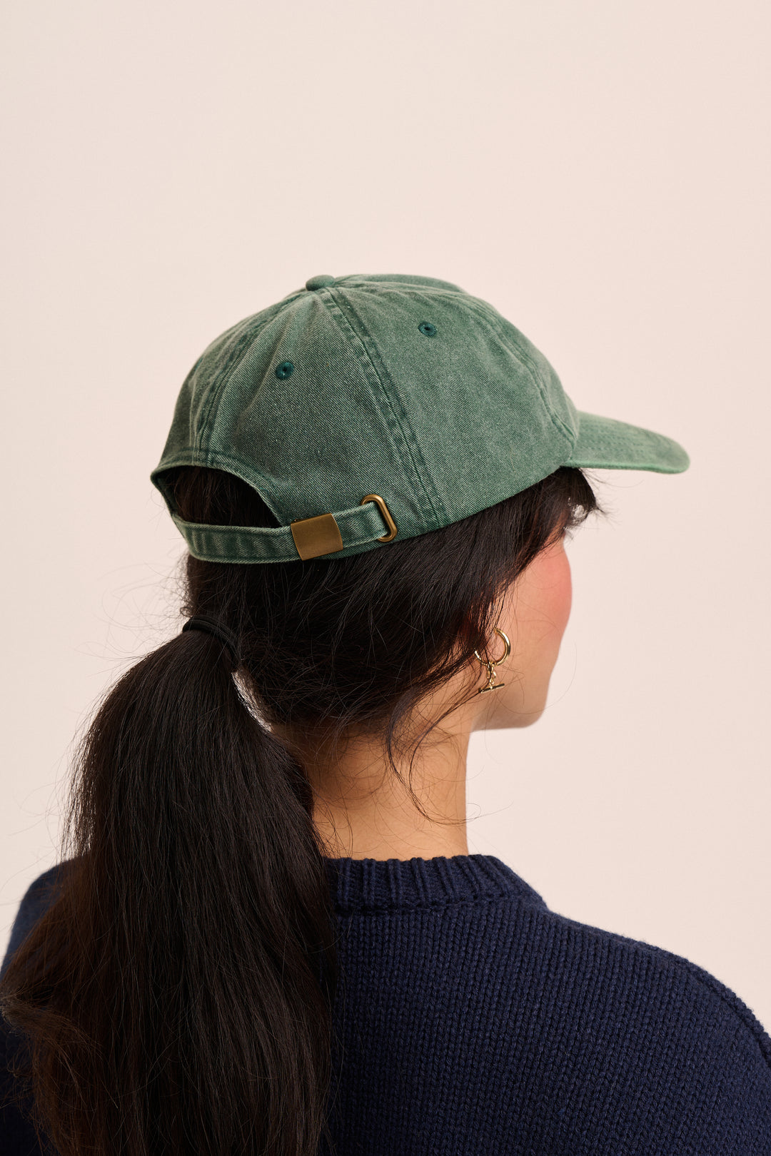 Strong Girls Club Vintage Wash Slogan Cap - Bottle Green