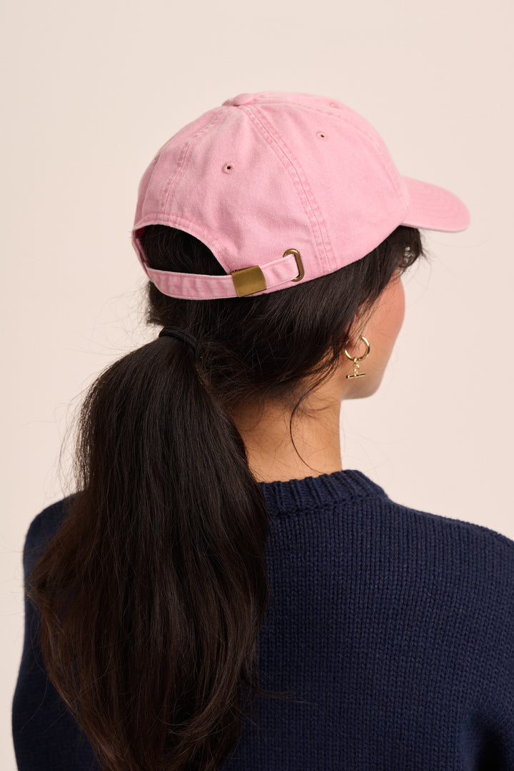 Strong Girls Club Dusky Pink Vintage Wash Slogan Cap