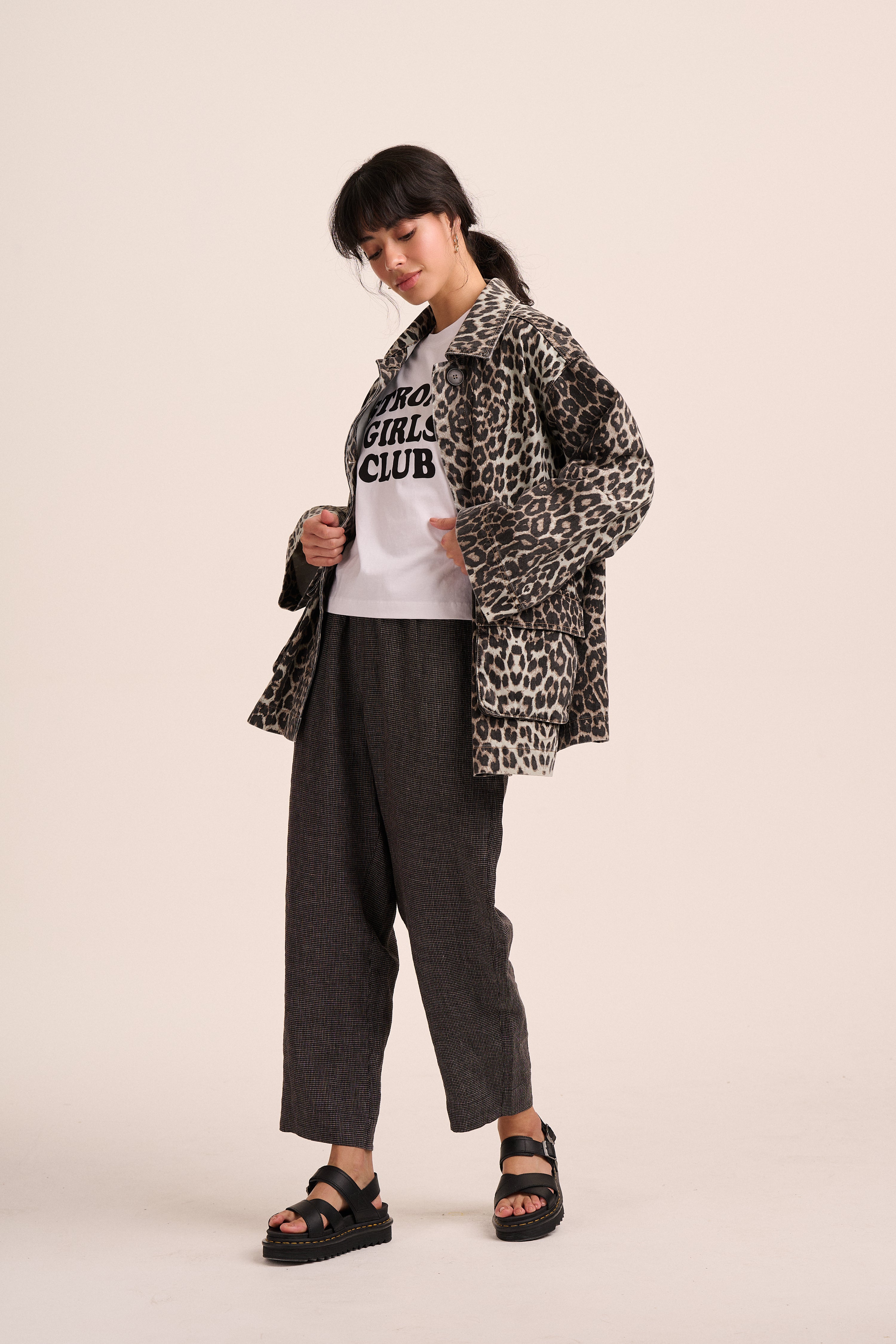 Sienna Jacket - Leopard Denim